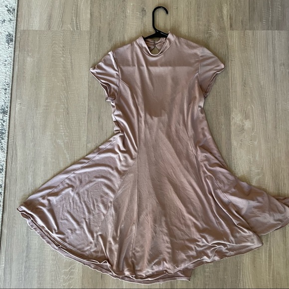 Urban Outfitters Mockneck Pink Skater Dress - Picture 5 of 7